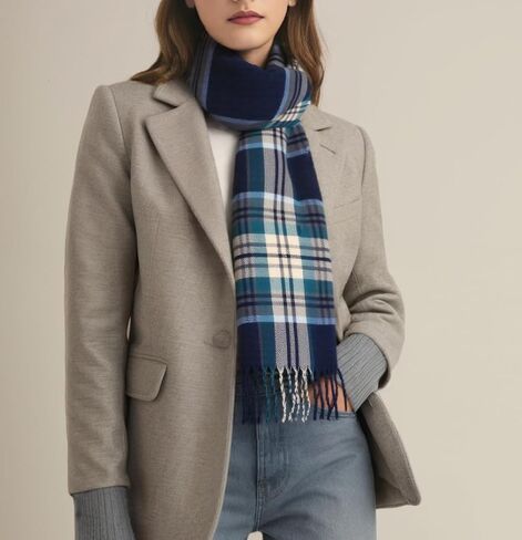 Mealah Women Men Classic Plaid-Winter-Scarf - Soft Feel Tassel Scarf Large Oversized Scarves Wraps(78.74''*14.57'') in Saudi Arabia