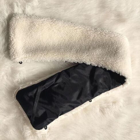 Sherpa Faux Shearling Detachable False Collar Removable Fake Collar for Denim Jacket Coat Winter Warm Accessory in Saudi Arabia