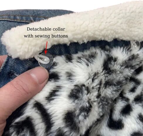 Sherpa Faux Shearling Detachable False Collar Removable Fake Collar for Denim Jacket Coat Winter Warm Accessory in Saudi Arabia