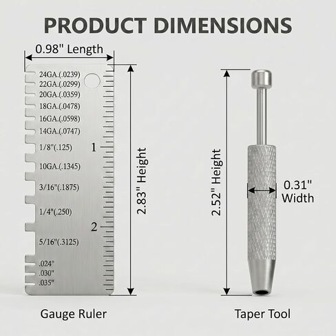 Body Jewelry Piercing Measure Tool Piercing Taper Ball Grabber Stainless Steel Piercing Gauge Measurement Kit for Ear Nose Lip in Saudi Arabia