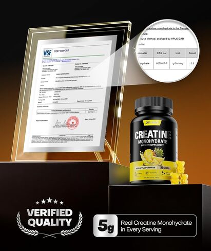 Instant Boost Creatine Monohydrate Gummies, Complex Formula with Real 5000mg Creatine, L-Taurine, B12, Mg & K, Pre-Workout Creatine for Women & Men to Support Energy, Muscle, Recovery, 0 Sugar, Vegan in Saudi Arabia