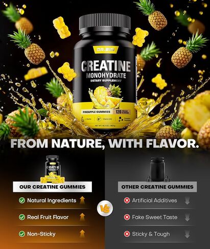 Instant Boost Creatine Monohydrate Gummies, Complex Formula with Real 5000mg Creatine, L-Taurine, B12, Mg & K, Pre-Workout Creatine for Women & Men to Support Energy, Muscle, Recovery, 0 Sugar, Vegan in Saudi Arabia