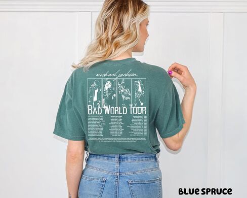 Vintage Music Legend Graphic T-Shirt, Comfort Color Retro Pop Icon Inspired Tee, Front & Back Concert Style Shirt, Classic Performer Fan Gift Multicolor in Kuwait