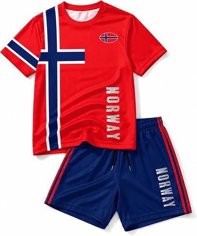 Men's National Flag Soccer T Shirt and Shorts Set Nation Pride Athletic Sportswear Match Day Fan Lightweight Summer in Saudi Arabia
