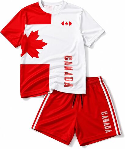 Men's National Flag Soccer T Shirt and Shorts Set Nation Pride Athletic Sportswear Match Day Fan Lightweight Summer in Saudi Arabia