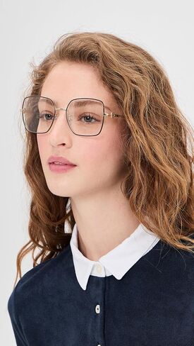 Tory Burch Women's Miller Metal Square Eyeglasses in Kuwait