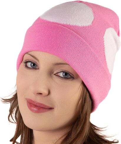 Pink Mushroom Knit Beanie Costume Hat for Womens Mens Adult Spores Cottagecore Cosplay Halloween in Kuwait