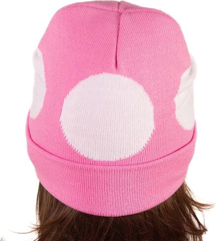 Pink Mushroom Knit Beanie Costume Hat for Womens Mens Adult Spores Cottagecore Cosplay Halloween in Kuwait
