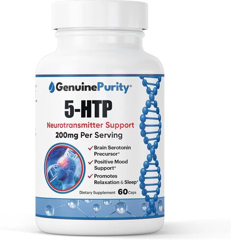 5HTP Supplement – 200mg per Capsule with Calcium for Absorption – 5-HTP Supports Restful Sleep, Calm Mood & Emotional Balance – Plant-Based Daily Wellness – 60 Capsules in Saudi Arabia