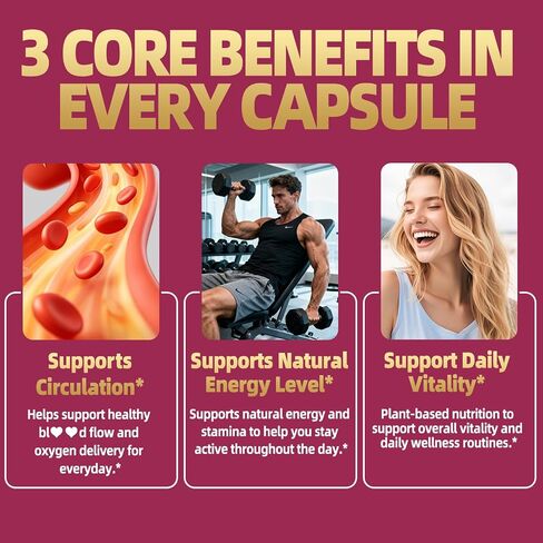 VPKIN Beet Root Capules,2555mg Beets Supplements for Nitric Oxide, for Heart & Circulation Support - Olive Leaf, Hawthorn Berry,Vegan,120 Capsules(Pack of 1) in Saudi Arabia