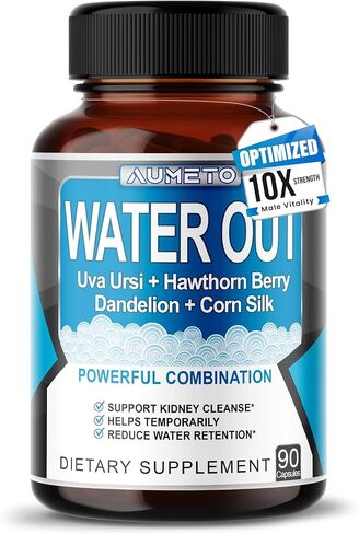 Ultra Natural Water Out Pills with Uva Ursi Hawthorn Berry Dandelion Corn Silk - Full Body Cleanse and Kidney & Stomach Support (90 Count (Pack of 1)) in Saudi Arabia