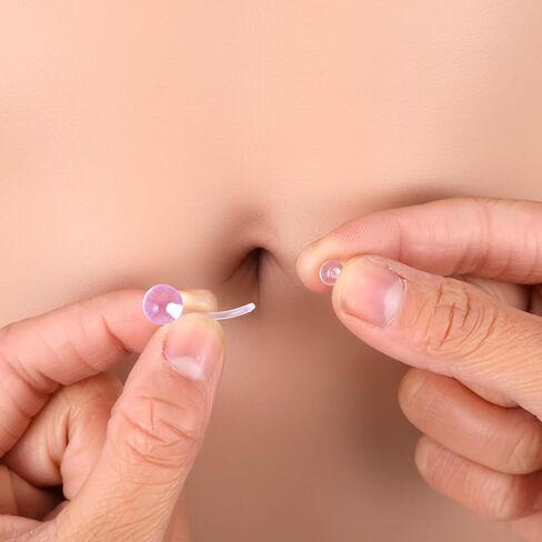 Sibba 14G Clear Piercing Retainers 26Pcs Pregnancy Belly Rings 10/12/14/16mm Plastic Belly Button Rings Flexible Navel Ring for Surgery Sports Work Pregnancy in Kuwait