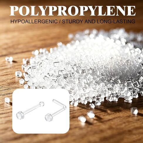 intera 53pcs Clear Piercing Retainers for Surgery Work Bioflex Plastic Nose Rings Earrings Septum Retainer Clear Piercings for Belly Rings Eyebrow Lip Cartilage Tragus Industrial Bar in Saudi Arabia