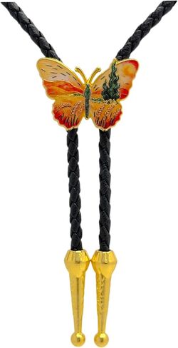 Interchangeable Pin Bolo Tie for Men and Women, DIY Pin Holder Bola Tie, Soft-Touch Leather Cord for Wedding, Party in Saudi Arabia