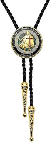 Knights Templar Bolo Tie for Men Put on The Full Armor of God Necktie Unique Religious Warrior Theme Accessory Gift in Saudi Arabia