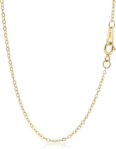 14K Gold Cable Chain Necklace, Dainty Sparkle 1.3mm/1.5mm/1.8mm Cable Link Chain, 16-24 Inches for Women Men, Hypoallergenic, Non-Tarnish, Cadenas de Oro 14K para Mujer in Saudi Arabia