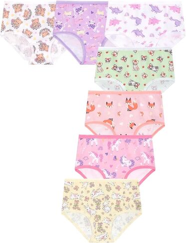 WELAKEN Girls' Underwear Tag-Free Soft Cotton Panties Briefs for Toddlers & Kids 7-Pack in Kuwait