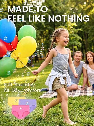 WELAKEN Girls' Underwear Tag-Free Soft Cotton Panties Briefs for Toddlers & Kids 7-Pack in Kuwait