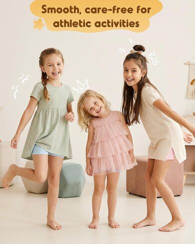 Phennie's Girls Boyshorts Underwear Soft Cotton Teen Girls Kids Briefs Safety Panties for Dress - Pack of 8 in Saudi Arabia