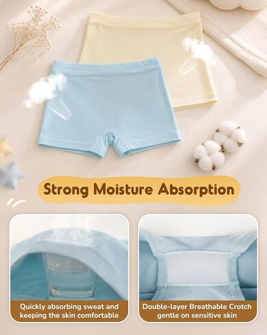 Phennie's Girls Boyshorts Underwear Soft Cotton Teen Girls Kids Briefs Safety Panties for Dress - Pack of 8 in Saudi Arabia