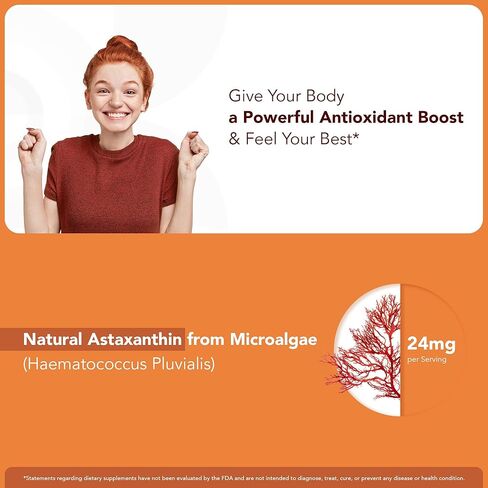 GOJOY NATURALS Astaxanthin Gummies 24mg – High Potency Antioxidant Supplement – Skin, Eye & Immune Wellness Support – Vegan, Sugar-Free, Non-GMO, Gluten-Free, Soy-Free – 60 Gummies in Saudi Arabia