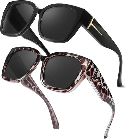 FIMILU Polarized Sunglasses Fit Over Glasses for Women, Oversized Square Sunglasses for Driving & Outdoor UV400 Protection in Saudi Arabia