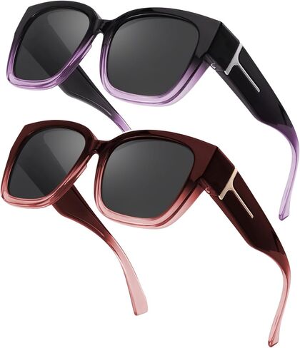 FIMILU Polarized Sunglasses Fit Over Glasses for Women, Oversized Square Sunglasses for Driving & Outdoor UV400 Protection in Saudi Arabia