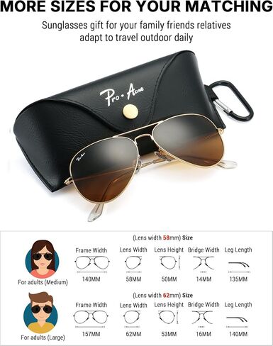Pro Acme Classic Aviator Sunglasses for Women & Men Glass Lens Metal Frame UV400 Driver Sunglasses in Saudi Arabia