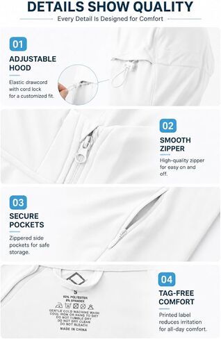 FARVALUE Women’s UPF 50+ Sun Protection Lightweight Quick Dry Long Sleeve Hoodie Jacket UV Pocket Outdoor Breathable Full Zip in Saudi Arabia