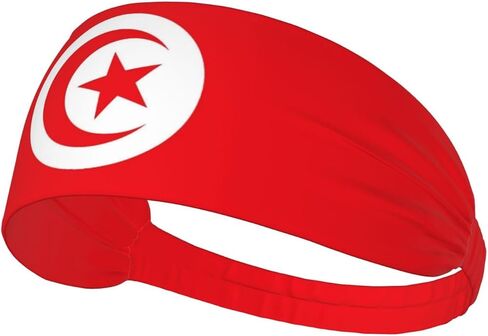 National Flag Elastic Headband Moisture Wicking Sweatbands Head Bands for Women Men Hair Band for Sports Running Soccer Yoga Cycling in Saudi Arabia
