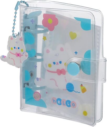ألبوم تجميع بطاقات الصور Luxshiny Photocard Binder من مادة PVC ثلاثي الحلقات فضفاضة الأوراق، كتاب تخزين للمشاريع الحرفية وتنظيم البطاقات الصغيرة in Kuwait