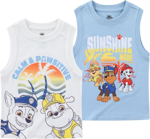 Paw Patrol Chase Rubble and Marshall Boys 2 Pack Tank Top for Toddler to Big Kids in Kuwait