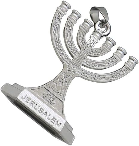 Traditional Menorah 7 Branch Jewish Candle Holder Keychain 12 Tribes Of Israel Jerusalem Temple Candlestick For Backpack 7 Branch Candle Holder in Saudi Arabia