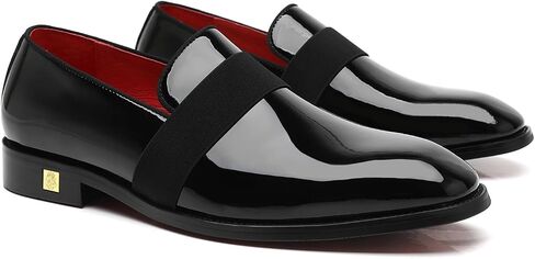 Men's Tuxedo Patent Leather Loafers Dress Wedding Shoes in Saudi Arabia