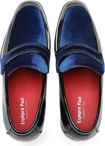 Men's Tuxedo Patent Leather Loafers Dress Wedding Shoes in Saudi Arabia