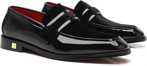 Men's Tuxedo Patent Leather Loafers Dress Wedding Shoes in Saudi Arabia