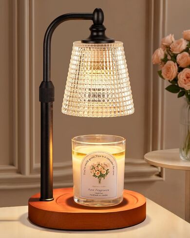 Hong-in Candle Warmer Lamp with Timer Dimmer, Birthday Gifts for Women, House Warming Gifts for New Home, Vintage Room Decor, Adjustable Height Candle Lamp, Wax Warmer for Scented Jar Candles in Saudi Arabia