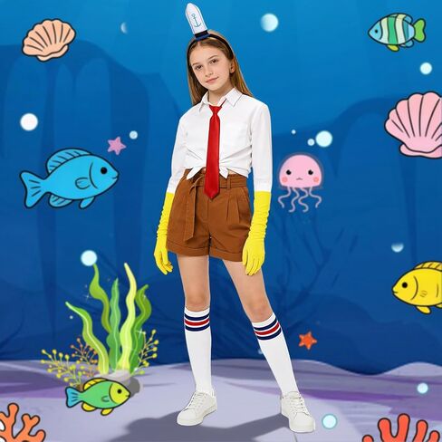 ZEKLZD 4Pcs Sailor Costume Set Include Sailor Headband,Tie,Gloves and Socks,Halloween Cartoon Party Dress Up for Women Men in Saudi Arabia