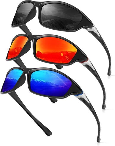 Sports Mens-Sunglasses Polarized Sunglasses-Men: Sunglasses for Men UV Protection for Running Cycling Fishing in Kuwait