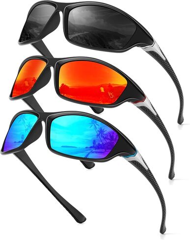 Sports Mens-Sunglasses Polarized Sunglasses-Men: Sunglasses for Men UV Protection for Running Cycling Fishing in Kuwait