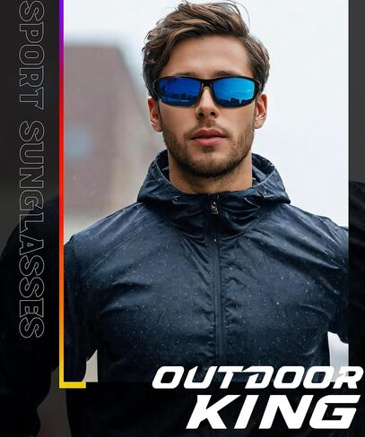 Sports Mens-Sunglasses Polarized Sunglasses-Men: Sunglasses for Men UV Protection for Running Cycling Fishing in Kuwait