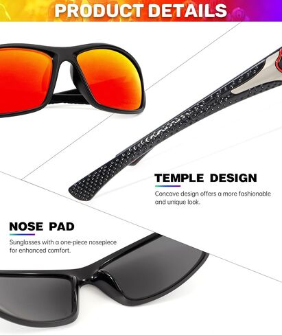 Sports Mens-Sunglasses Polarized Sunglasses-Men: Sunglasses for Men UV Protection for Running Cycling Fishing in Kuwait
