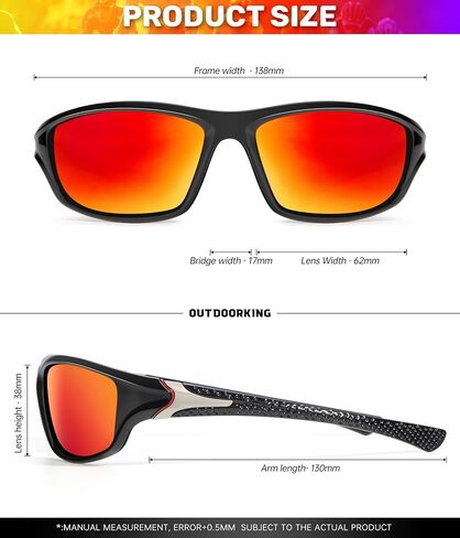 Sports Mens-Sunglasses Polarized Sunglasses-Men: Sunglasses for Men UV Protection for Running Cycling Fishing in Kuwait