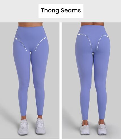 Sunzel High Waist Leggings for Women, Thong Seams Glute Sculpting Squat Proof Compression Yoga Pants for Workout Gym Running 25" Inseam Black Medium in Kuwait