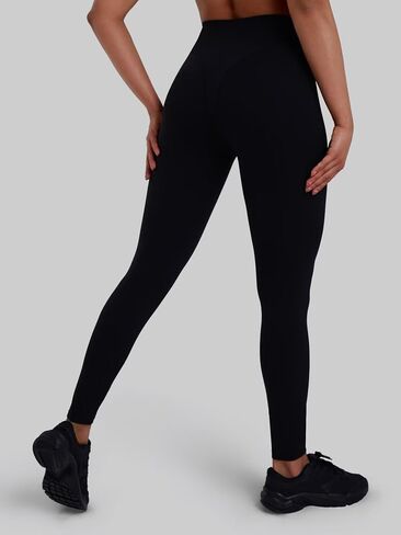 Sunzel High Waist Leggings for Women, Thong Seams Glute Sculpting Squat Proof Compression Yoga Pants for Workout Gym Running 25" Inseam Black Medium in Kuwait