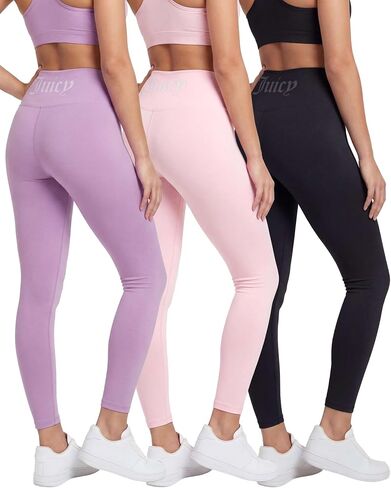 Juicy Couture Women's Leggings High Waisted Yoga Pants Tummy Control Workout Athletic Compression Running Gym Pilates in Kuwait