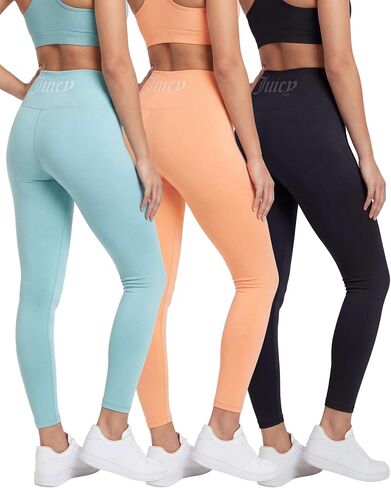 Juicy Couture Women's Leggings High Waisted Yoga Pants Tummy Control Workout Athletic Compression Running Gym Pilates in Kuwait