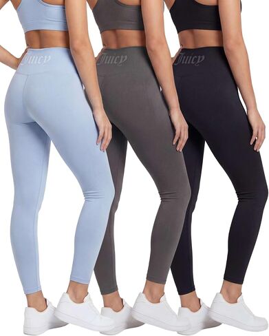 Juicy Couture Women's Leggings High Waisted Yoga Pants Tummy Control Workout Athletic Compression Running Gym Pilates in Kuwait