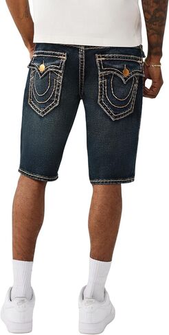 True Religion Men’s Ricky Flap Short – Relaxed Fit, Horseshoe Detailing in Kuwait