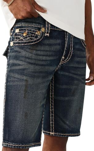 True Religion Men’s Ricky Flap Short – Relaxed Fit, Horseshoe Detailing in Kuwait